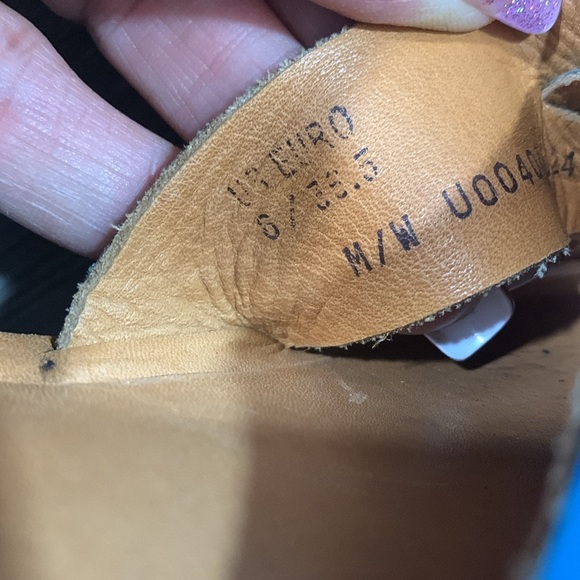 Kork-Ease Turquoise Blue Leather Crossover Slingback Cork Wedge Sandals size 6 - Picture 11 of 12